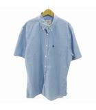 ブルックスブラザーズ BROOKS BROTHERS 美品 ボタンダウン BDシャツ ギンガムチェック 半袖 XL 青 白 ブルー ホワイト 0802