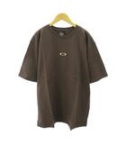オークリー OAKLEY タグ付き 00s Tシャツ ロゴ 刺繍 半袖 XL 茶 ブラウン 0807 ●ECO