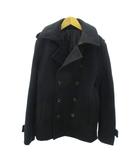 アバハウス ABAHOUSE Pコート ピーコート ウール ショート丈 3 黒 ブラック 0918 ■YHS4