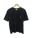 ブルックスブラザーズ BROOKS BROTHERS Tシャツ ロゴ 刺繍 鹿の子 半袖 S 黒 ブラック 1015■YHS6