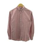 CUSTOM FIT ボタンダウン BDシャツ ポニー ロゴ 刺繍 長袖 S ピンク 1014 ■YHS6
