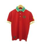 フィラ FILA GOLF 美品 ポロシャツ ロゴ 刺繍 半袖 L 赤 レッド 1015 ■YHS6