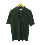 ブルックスブラザーズ BROOKS BROTHERS ポロシャツ ロゴ 刺繍 鹿の子 半袖 M 緑 グリーン 1020 ■YHS3
