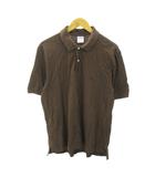 ブルックスブラザーズ BROOKS BROTHERS ポロシャツ ロゴ 刺繍 鹿の子 半袖 M 茶 ブラウン 1020 ■YHS3