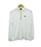 バーバリーゴルフ BURBERRY GOLF 美品 ホースロゴ ポロシャツ カットソー 襟裏 ノバチェック 白 ホワイト M ■YHS8