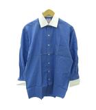 ブルックスブラザーズ BROOKS BROTHERS シャツ ストライプ 長袖 15-1 青 ブルー 1022 ■YHS8