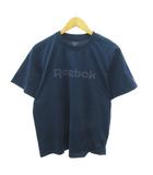 リーボック Reebok 美品 25AW Tシャツ ロゴ プリント 半袖 L 紺 ネイビー 1109