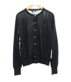 ポールスミス ブラック Paul Smith BLACK 美品 シルク 切替 カーディガン ニット 総柄 黒 ブラック L