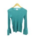 ランバンオンブルー LANVIN en Bleu 美品 ニット セーター 長袖 38 水色 ライトブルー 1109