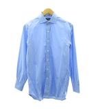 ラルフローレン RALPH LAUREN 近年 ドット シャツ ポニー刺しゅう 長袖 青 ブルー 15.5 約S 0200015605 STK
