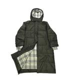 バーバリー ロンドン BURBERRY LONDON フーデッド ダウンコート 裏地ノバチェック ロング 茶 ブラウン 11 約L FD250-204