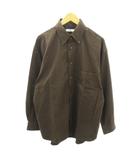 ユニクロ UNIQLO U 美品 ツイルオーバーサイズチェックシャツ タータンチェック 長袖 M 茶 ブラウン 1125