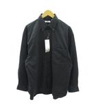 ユニクロ UNIQLO タグ付き ツイルオーバー チェックシャツ タータンチェック 長袖 M 黒 ブラック系 1125