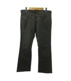 トルネードマート TORNADO MART オイルド デニムパンツ ジーンズ フレア ブーツカット M 茶 ブラウン 1227 ■YHS13