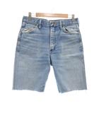 ラングラー WRANGLER デニムパンツ W32L33 ハーフ ショート丈 カットオフ scovilジップ ライトインディゴブルー /AE