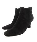 ニナリッチ NINA RICCI ショートブーツ 7 サイドゴア スエード 黒 ブラック /AE