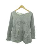 チャンピオン CHAMPION リバースウィーブ REVERSE WEAVE ヴィンテージ 80s トリコタグ前期 スウェット トレーナー USMA 染み込みプリント L グレー 1206