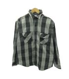 ファイブブラザー FIVE BROTHER ヴィンテージ 70s ヘビネル フランネルシャツ ブロックチェック L 白 ホワイト グレー 1206