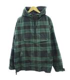 ギャップ GAP オールド 80s～ 白タグ ブラックウォッチ アノラック パーカー 中綿 緑 グリーン L