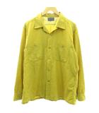 60s ヴィンテージ ボード ウール シャツ 開襟 マスタード L