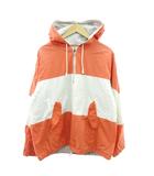 ギャップ GAP オールド 90s 白タグ アノラック パーカー ボーダー オレンジ × 白 ホワイト M