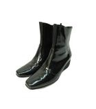 ティーイナバ t.inaba エナメル ショートブーツ 黒 ブラック M