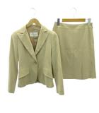 ハロッズ Harrods フォーマル スーツ セットアップ ジャケット スカート ウール 1 ベージュ 1220