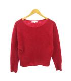 美品 ニット セーター カシミヤ100% 長袖 2 赤 レッド 0203