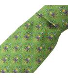 サルヴァトーレフェラガモ Salvatore Ferragamo 美品 ネクタイ レギュラータイ 総柄 絹 シルク イタリア製 緑 グリーン 0203