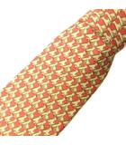 サルヴァトーレフェラガモ Salvatore Ferragamo 美品 ネクタイ 総柄 絹 シルク イタリア製 赤 レッド 0203