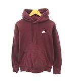 ナイキ NIKE プルオーバー パーカー フーディ スウォッシュ ロゴ 刺繍 長袖 S 紅 ボルドー BV2654-681 0203