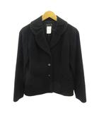 アニエスベー agnes b. ジャケット ブルゾン アンゴラ ウール ショート丈 38 黒 ブラック 0203