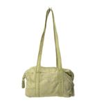 プラダ PRADA トートバッグ ロゴ 刺繍 フリンジ ナイロン ベージュ 0204