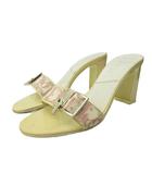 クリスチャンディオール Christian Dior サンダル シューズ ハイヒール ピンクトロッター 34 21.5cm 白 ホワイト ピンク 0206 ☆AA★