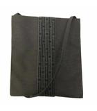 エルメス HERMES 極美品 エールライン ポシェット ショルダーバッグ サコッシュ キャンバス グレー 黒 ブラック ☆AA★