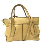 トッズ TOD'S Dバッグ 2way ハンドバッグ ショルダー レザー ベージュ 0309