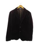 ポールスミス PAUL SMITH LONDON 美品 テーラードジャケット 総裏 2B ベルベット M 紫 パープル 0309