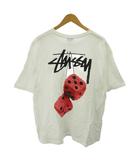 ステューシー STUSSY FUZZY DICE Tシャツ ダイス ロゴ プリント 半袖 XL 白 ホワイト 0321