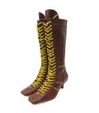 Jaded london ジェイデッドロンドン 新品同様 Burgundy Brooke Boxing Boot ブルック ブーツ バーガンディ UK3 約22.5cm JWF3976