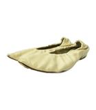 ボッテガヴェネタ BOTTEGA VENETA バレエシューズ フラット スクエアトゥ レザー 36.5 23.5cm 白 ホワイト 0323
