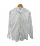 ブルックスブラザーズ BROOKS BROTHERS 美品 ボタンダウン BDシャツ ペンシルチェック 長袖 15.5-33 白 青 ホワイト ブルー 0402