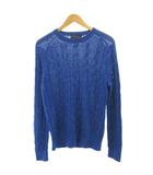 ブルックスブラザーズ BROOKS BROTHERS 美品 現行 リネン100% ケーブル ニット セーター 青 ブルー M