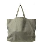 セリーヌ CELINE フィービー期 ホリゾンタルカバ トートバッグ 無地 レザー グレー 0406