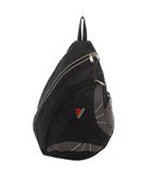 アディダス adidas Y2K 00s スリングバッグ ワンショルダー 黒 ブラック ロゴ メッシュポケット ジッパーポケット /TQ ■GY99