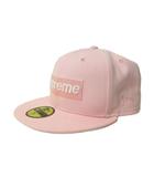 シュプリーム SUPREME × ニューエラ NEW ERA コラボ 59FIFTY キャップ 帽子 ボックスロゴ 7 5/8 ピンク 0412