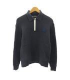 アクネ ストゥディオズ Acne Studios 近年 ハーフジップ スウェット トレーナー ロゴ パッチ XS 紺 ネイビー 0420 ■MNK7