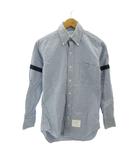 トムブラウン THOM BROWNE ボタンダウン BDシャツ チェック柄 長袖 USA製 00 白 青 ホワイト ブルー 0419 ■MNK7