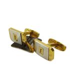 イヴサンローラン YVES SAINT LAURENT タグ付き YSL ロゴ カフス アクセサリー ゴールドカラー 0429 ■GY99