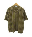 アクネ ストゥディオズ Acne Studios 美品 近年 ショートスリーブチェックシャツ 総柄 半袖 48 黄 緑 イエロー グリーン FN-MN-SHIR000719 0427