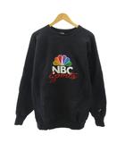 チャンピオン CHAMPION リバースウィーブ REVERSE WEAVE ヴィンテージ 90s スウェット トレーナー ロゴ 刺繍 NBC SPORT XXL 黒 ブラック 0427